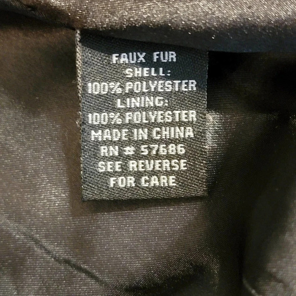 New Look Womens Soft Faux Fur Shawl Collar Lined Vest Jacket Size Small Black - Picture 12 of 12